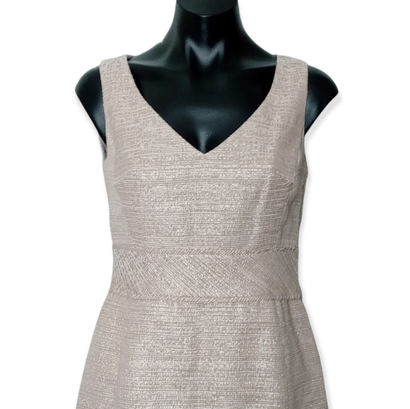 Ann Klein NY Gold Metallic Dress Size 4 - Picture 6 of 11